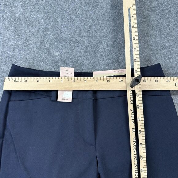 Ann Taylor Petite Pants Womens 00P Navy Curvy Slim Leg Dress Work Trousers - Picture 7 of 16